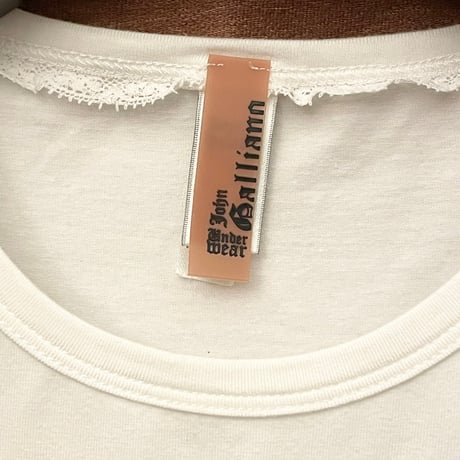 MADE IN ITALY製 John Galliano UNDERWEAR クルーネックTシャツ ホワイト Sサイズ