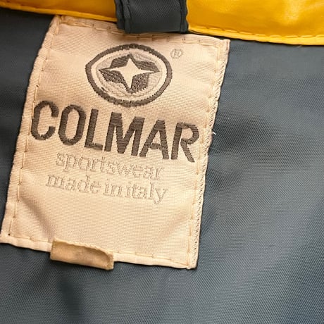 MADE IN ITALY製 COLMAR ジャケット×ベスト 2WAYダウンジャケット イエロー×グリーン Sサイズ