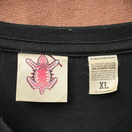 MADE IN JAPAN製 PHENOMENON 2008年モデル プリントTシャツ ブラック XLサイズ