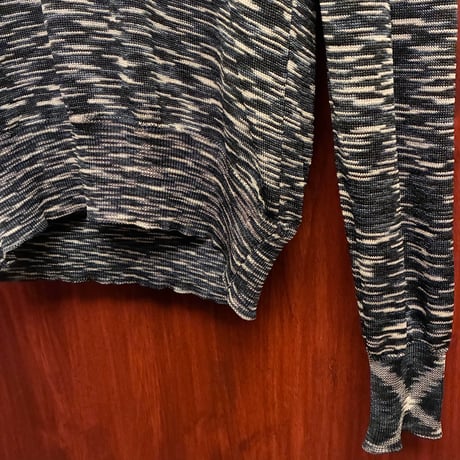 MADE IN ITALY製 A.P.C. レーヨンVネックセーター ネイビー 1サイズ