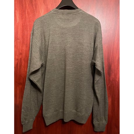 MADE IN ITALY製 TRUSSARDI maglie クルーネックウールアクリルセーター ブラウン 5サイズ