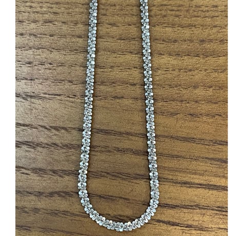 箱付き シルバー925製 AVALANCHE 刻印入り ツイストネックレス シルバー 幅3mm×40cm