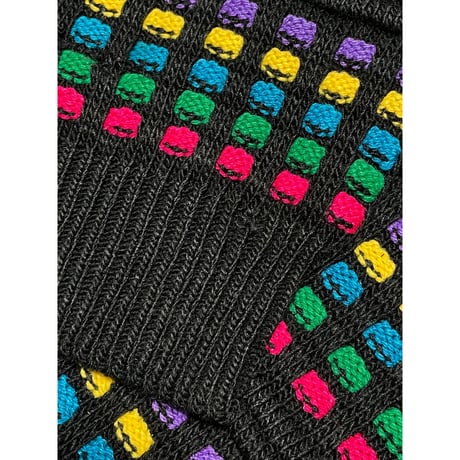 ▲訳あり商品▲ MADE IN USA製 big city ネオンカラー3Dセーター ブラック