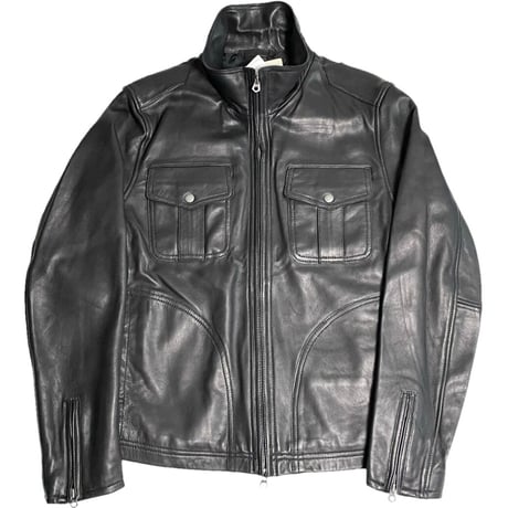 ☆タグ付き新古品☆ AVIREX VARSITY ラムレザージャケット ブラック Lサイズ