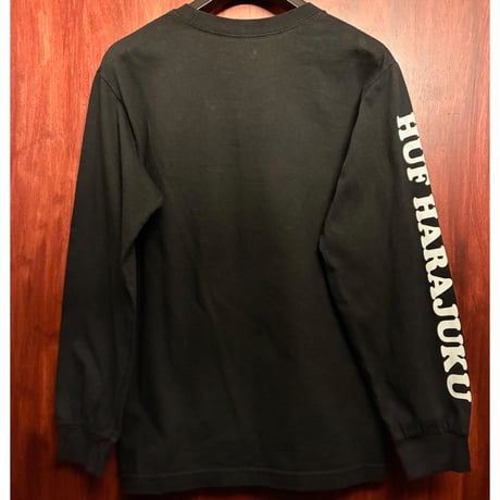 MADE IN MEXICO製 HUF HARAJUKU × PEANUTS SNOOPY コラボレーションモデル 長袖プリントTシャツ ブラック Sサイズ