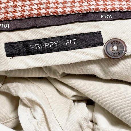 MADE IN ROMANIA製 PT01 PREPPY FIT コーデュロイスラックス アイボリー 44サイズ