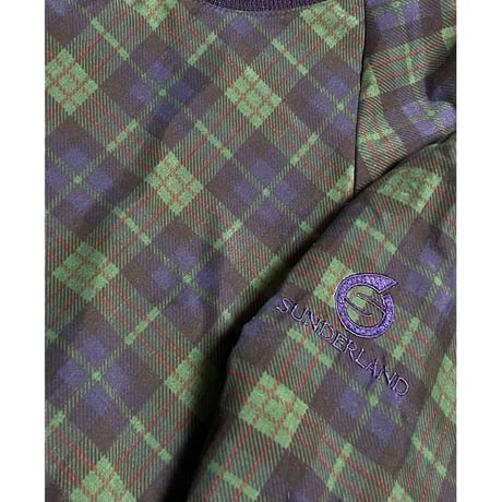 MADE IN SCOTLAND製 SUNDERLAND of SCOTLAND チェックナイロントレーナー マルチカラー Sサイズ