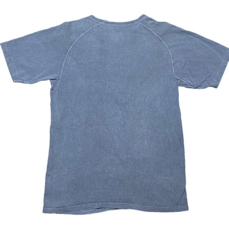MADE IN JAPAN製 NIGEL CABOURN ヴィンテージ加工ポケット付き半袖Tシャツ ブルーグレー 44サイズ