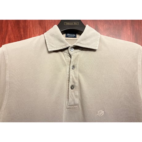 【BEAMS F 取り扱い】 MADE IN ITALY製 Drumohr 半袖鹿の子ポロシャツ ベージュ Mサイズ