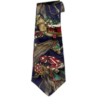 ☆タグ付き新古品☆ MADE IN ITALY製 Primavera FOR Tie Rack 競走馬柄シルクネクタイ ネイビー