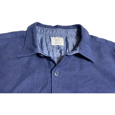 MADE IN USA製 SAVE KHAKI UNITED 長袖コットンシャツジャケット ネイビー Lサイズ