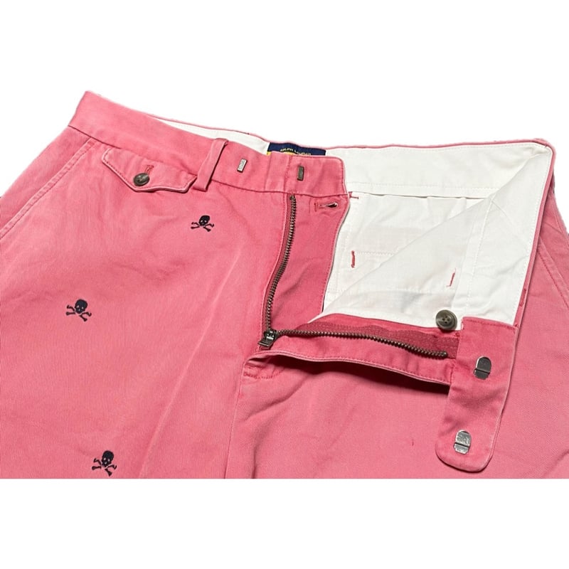 RALPH LAUREN RUGBY スカル柄ハーフパンツ ピンク W31サイズ