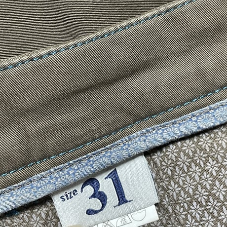 MADE IN ITALY製 C PLUS コットンスラックス ブラウン W31サイズ