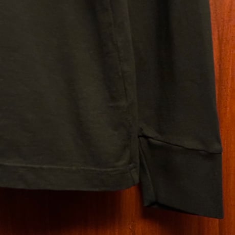MADE IN USA製 Healthknit ポケット付き クルーネック 長袖Tシャツ ブラック Lサイズ