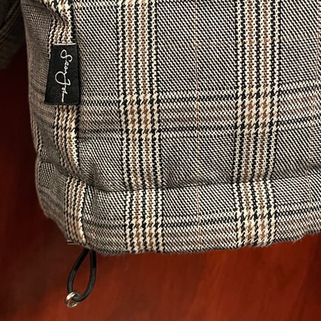Sean John オーバーサイズチェック柄ダウンジャケット グレー XLサイズ