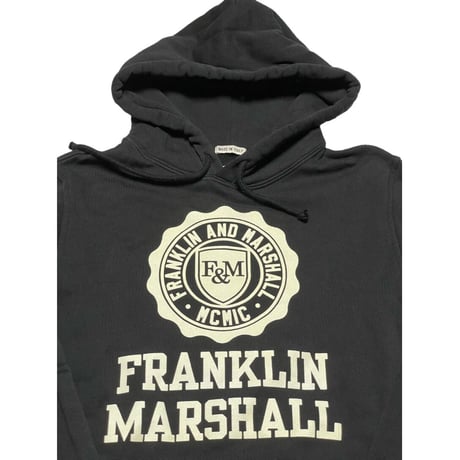MADE IN ITALY製 FRANKLIN MARSHALL プルオーバーパーカー ブラック XSサイズ