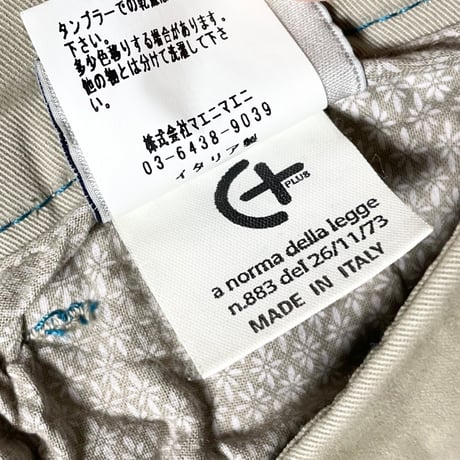 MADE IN ITALY製 C PLUS コットンスラックス ベージュ W29サイズ