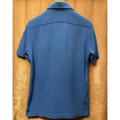 【BEAMS 取り扱い】 MADE IN ITALY製 GUY ROVER 半袖鹿の子ポロシャツ ブルー XSサイズ