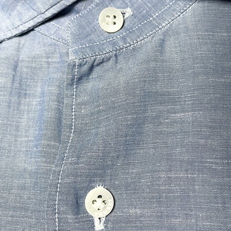 ▲訳あり商品▲ MADE IN ITALY製 TRUZZI 長袖ダンガリーシャツ ライトインディゴ