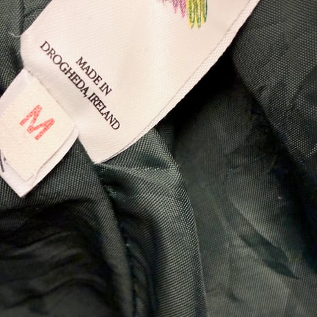 MADE IN IRELAND製 BRANIGAN WEAVERS ウールフルジップニットジャケット グリーン Mサイズ