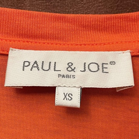 MADE IN PORTUGAL製 PAUL & JOE VネックTシャツ オレンジ XSサイズ