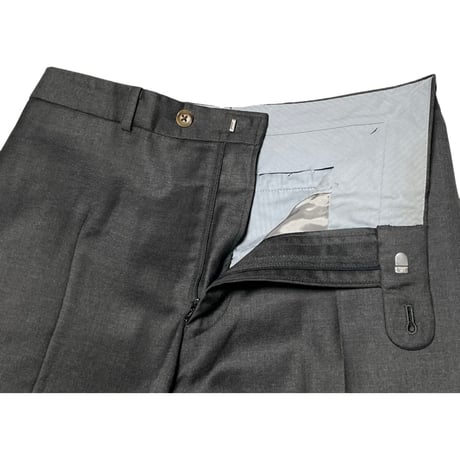 MADE IN JAPAN製 azabu tailor Loro Piana生地ウールスラックス チャコールグレー W82サイズ