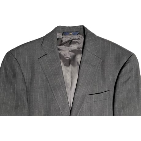 BROOKS BROTHERS 346 ストライプ柄ストレッチウールスーツ チャコールグレー 37S/W31-L31サイズ