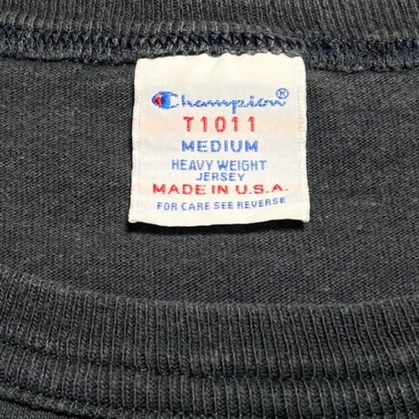 MADE IN USA製 Champion T1011 ヘビーウェイト半袖Tシャツ ブラック Mサイズ
