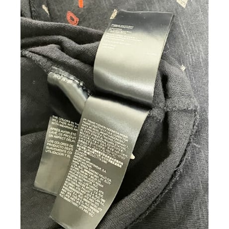 HILFIGER DENIM 総柄Tシャツ ネイビー Lサイズ