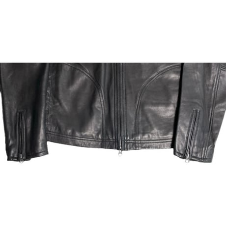 ☆タグ付き新古品☆ AVIREX VARSITY ラムレザージャケット ブラック Lサイズ