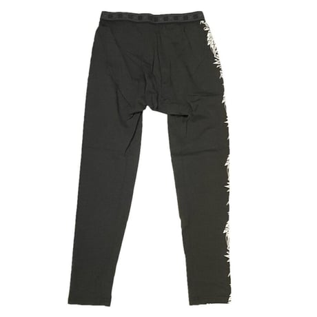 ☆タグ付き新古品☆ MADE IN JAPAN製 SWAGGER クロスボタニカル柄レギンス ブラック Fサイズ