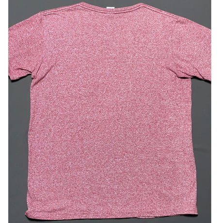 Velva Sheen Vネック半袖Tシャツ 霜降りバーガンディ Mサイズ アメリカ製