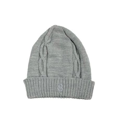 MADE IN JAPAN製 SWAGGER ケーブルニット帽 グレー Fサイズ