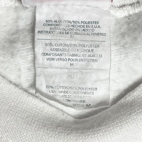 Hanes HEAVYWEIGHT HEALDSBURG ロゴスウェットトレーナー ホワイト Mサイズ