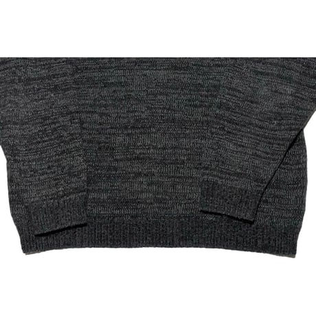 MADE IN ITALY製 BARNEYS NEWYORK メリノウール混Vネックセーター ブラック 48サイズ