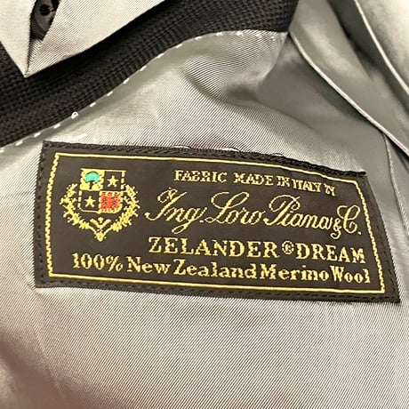 ▲訳あり商品▲ MADE IN JAPAN製 VISARUNO Loro Piana ZELANDER DREAM 生地使用 ウールテーラードジャケット ブラック Lサイズ