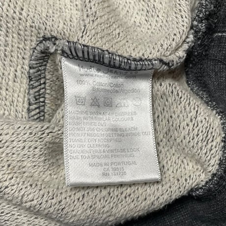 MADE IN PORTUGAL製 Nudie Jeans 長袖スウェットトレーナー 杢グレー XSサイズ