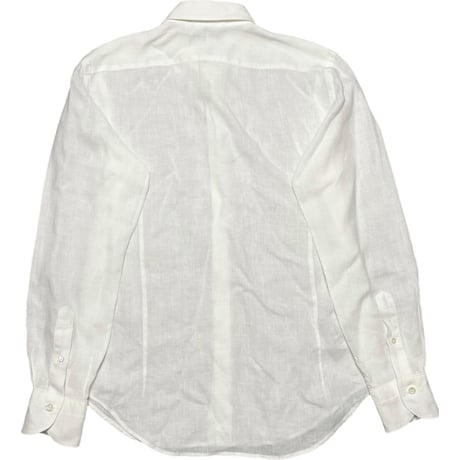 MADE IN JAPAN製 ESTNATION 長袖リネンシャツ ホワイト Sサイズ