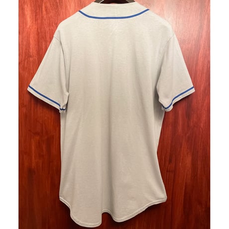 レア MADE IN USA製 90s majestic × MLB NEW YORK METS スウェットベースボールジャージ グレー Mサイズ