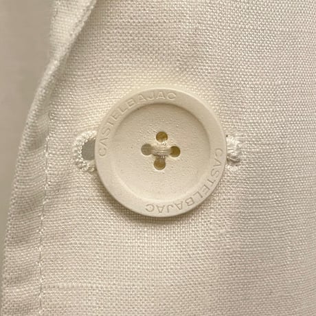 MADE IN JAPAN製 CASTELBAJAC リネンテーラードジャケット ホワイト 48サイズ
