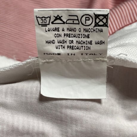 MADE IN ITALY製 コードレーン柄ハーフパンツ レッド 48サイズ
