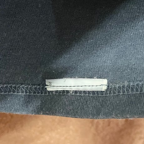 MADE IN JAPAN製 NIGEL CABOURN ヴィンテージ加工ポケット付き半袖Tシャツ ブルーグレー 46サイズ