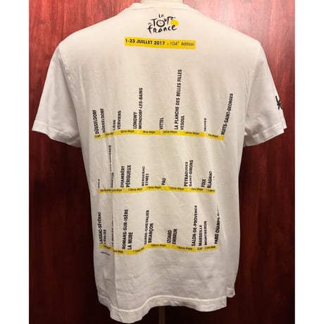 レア Le Tour de France 2017 PRODUIT OFFICIEL オフィシャルプリントTシャツ ホワイト Sサイズ