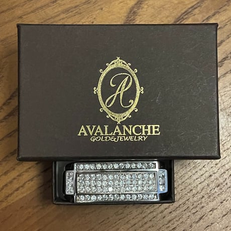 箱付き シルバー925製 AVALANCHE ジルコニアダブルフィンガーリング