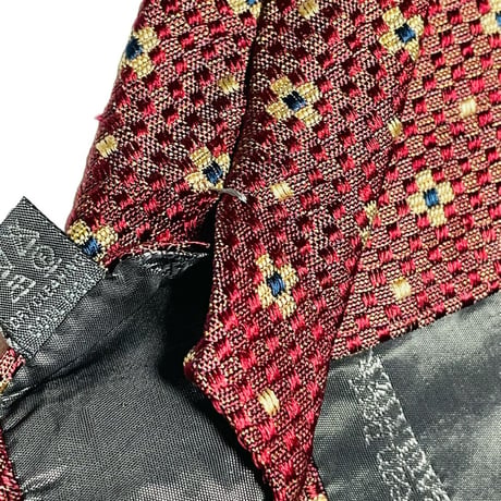 MADE IN ITALY製 Jean Paul GAULTIER 小紋柄ネクタイ エンジ