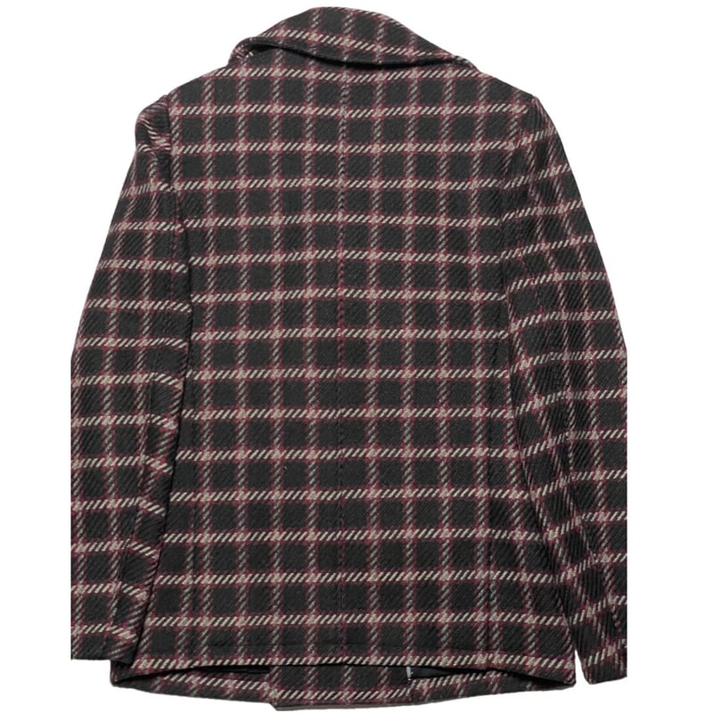 SCOTCH & SODA ウール混チェック柄Pコート マルチカラー Sサイズ 