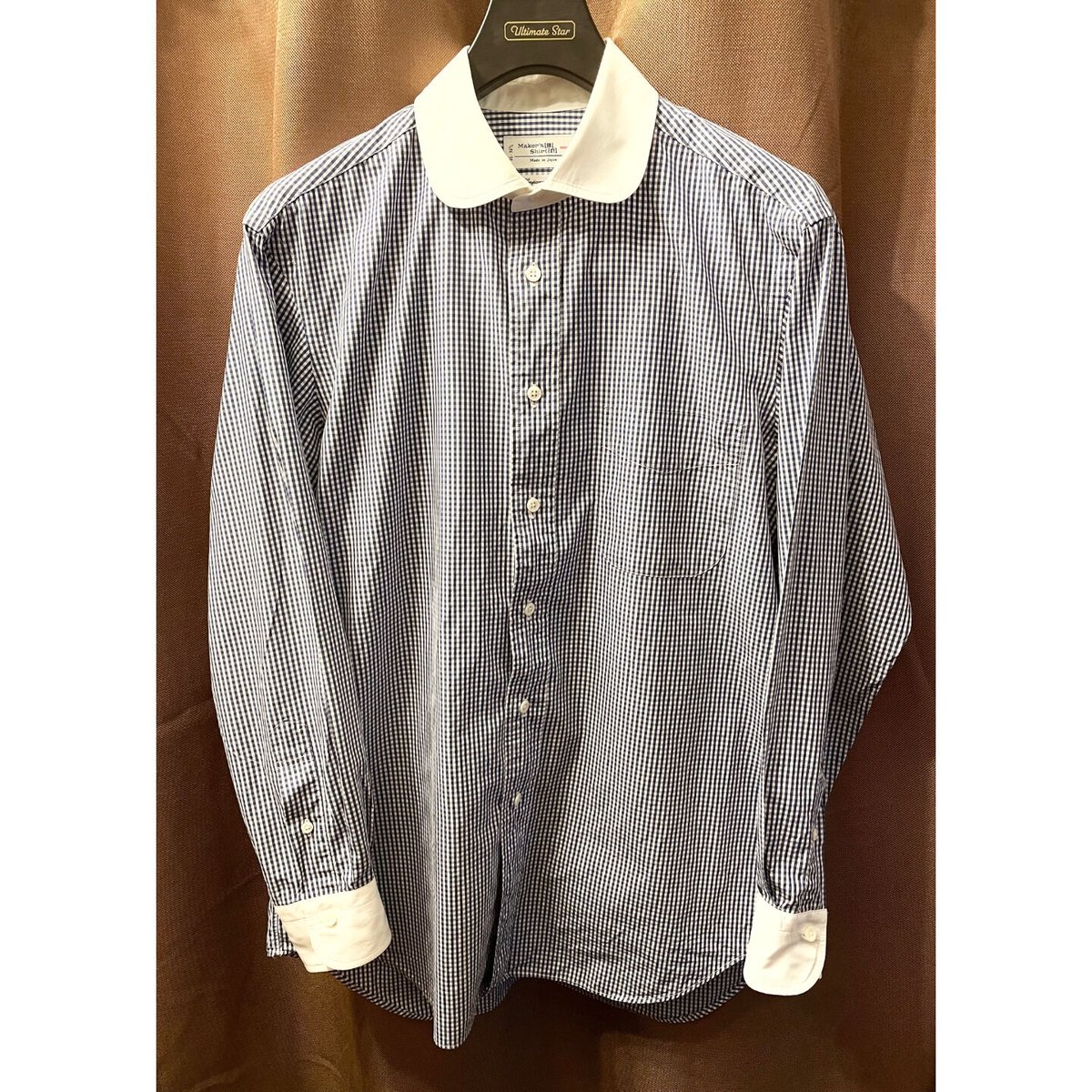 MADE IN JAPAN製 Maker's Shirt 鎌倉 長袖クレリックギンガム
