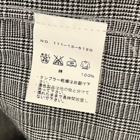 MADE IN USA製 SHIPS 千鳥格子チェック柄 長袖ボタンダウンシャツ グレー Mサイズ