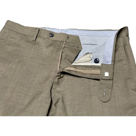 MADE IN ITALY製 REDA ICESENSE生地使用 UNIVERSAL LANGUAGE ウールスラックス ブラウン Lサイズ
