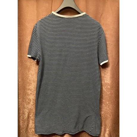 MARC BY MARC JACOBS ボーダー柄リンガーTシャツ ネイビー×ホワイト Mサイズ